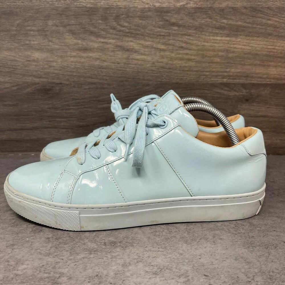GREATS Shoes Womens Size 10 Royale Patent Baby Blue Sneakers Brooklyn